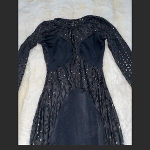 Black Laser Cut Dress (custom made)